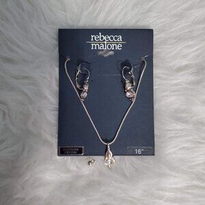 NWT Rebecca Malone Australian Crystal Necklace & Earring Set